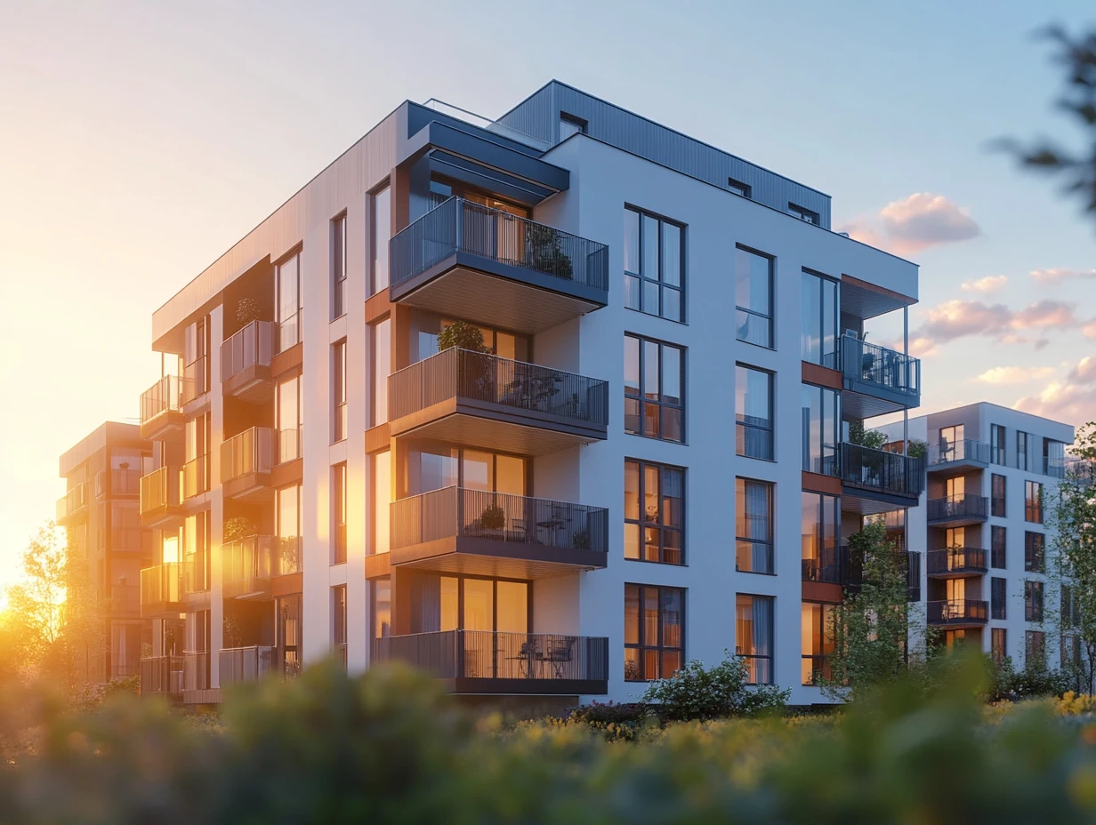 Modern rental home exterior