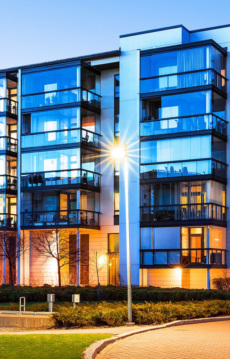Apartment building exterior